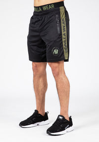 Gorilla Wear Atlanta Shorts - Zwart/Groen - Hoofdafbeelding