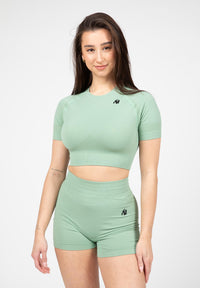Gorilla Wear Whitney Seamless Crop Top - Groen - Hoofdafbeelding