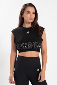 Gorilla Wear Albion Oversized Crop Top - Zwart - Hoofdafbeelding