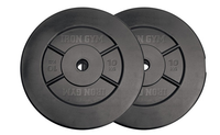 Iron Gym Halterschijven Set - 2 x 10 kg - 25 mm - Zwart - Hoofdafbeelding