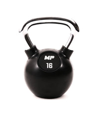 Muscle Power Rubberen Kettlebell - Zwart - 16 kg - Hoofdafbeelding