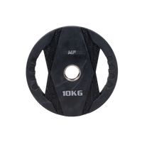 Muscle Power Olympische Halterschijf met Handgrepen - Rubber - 10 kg - Hoofdafbeelding