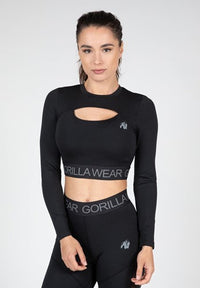 Gorilla Wear Osseo Cropped Longsleeve - Zwart - Hoofdafbeelding