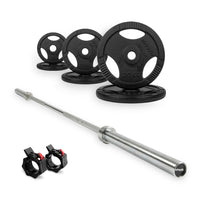 VirtuFit Olympische Gietijzeren Halterset - 90 kg - Hoofdafbeelding