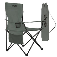 VirtuFit Opvouwbare Camping Stoel - Strandstoel - Grijs - Hoofdafbeelding