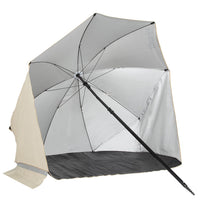 VirtuFit Strandparasol - Windscherm - Strandtent - 160 cm - Beige - Hoofdafbeelding