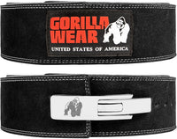 Gorilla Wear Halterriem - 4 Inch Leren Lever Lifting Belt - Zwart - Hoofdafbeelding