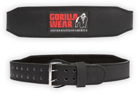 Gorilla Wear Halterriem - 4 Inch Padded Leren Lifting Belt - Zwart - Hoofdafbeelding