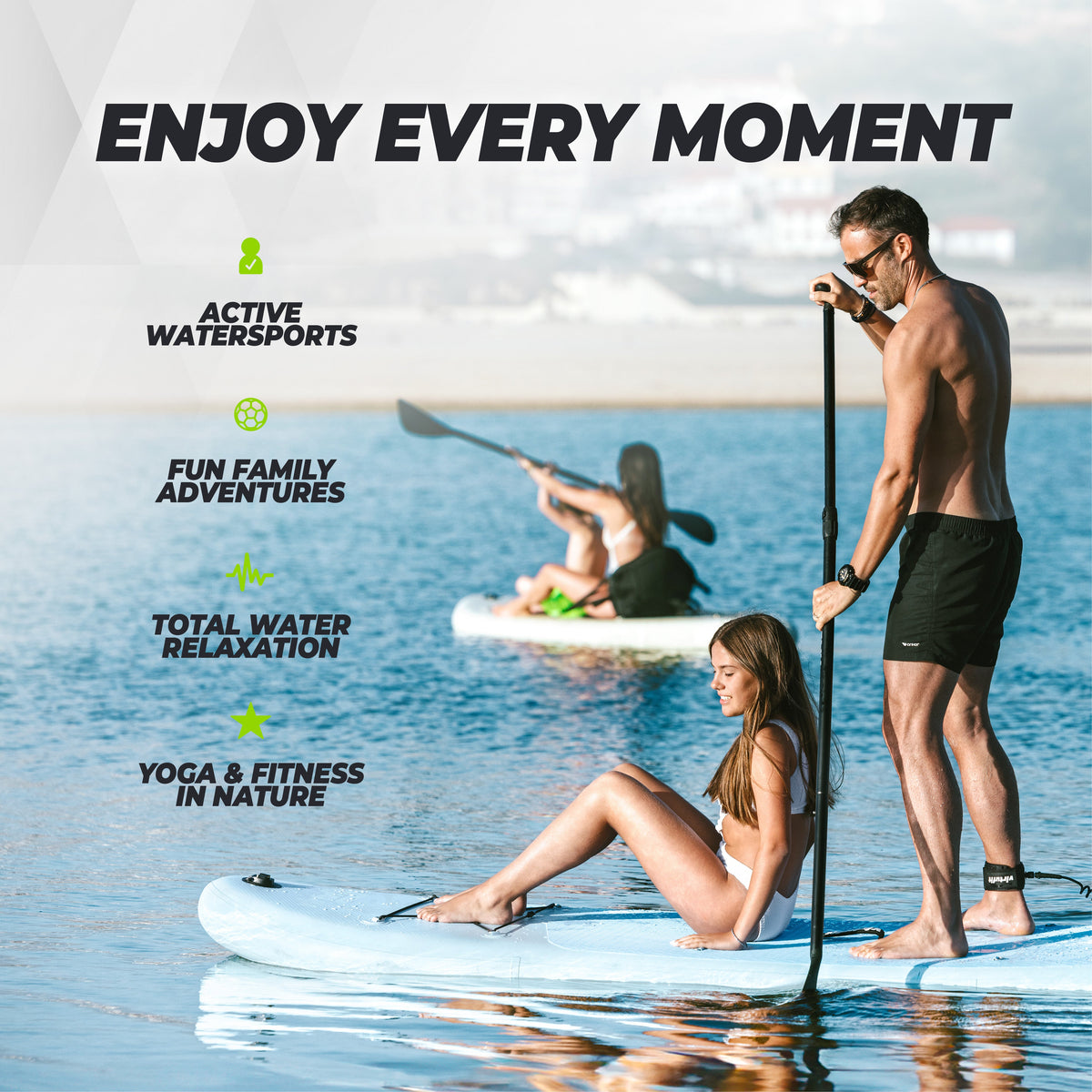 VirtuFit Supboard Cruiser 305 - Oranje - Met Kajak zitje, accessoires en draagtas - Aanzicht