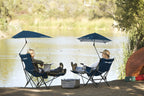 Sport-Brella Verstelbare Campingstoel - Visstoel - Strandstoel met Parasol - Blauw - Afbeelding 7