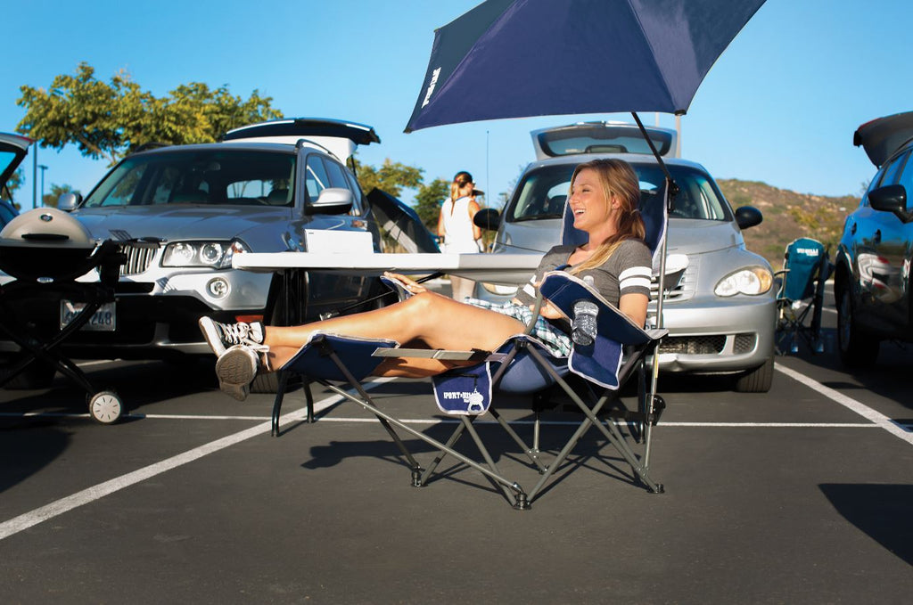 Sport-Brella Verstelbare Campingstoel - Visstoel - Strandstoel met Parasol - Blauw - Afbeelding 8