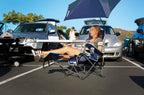 Sport-Brella Verstelbare Campingstoel - Visstoel - Strandstoel met Parasol - Blauw - Afbeelding 8