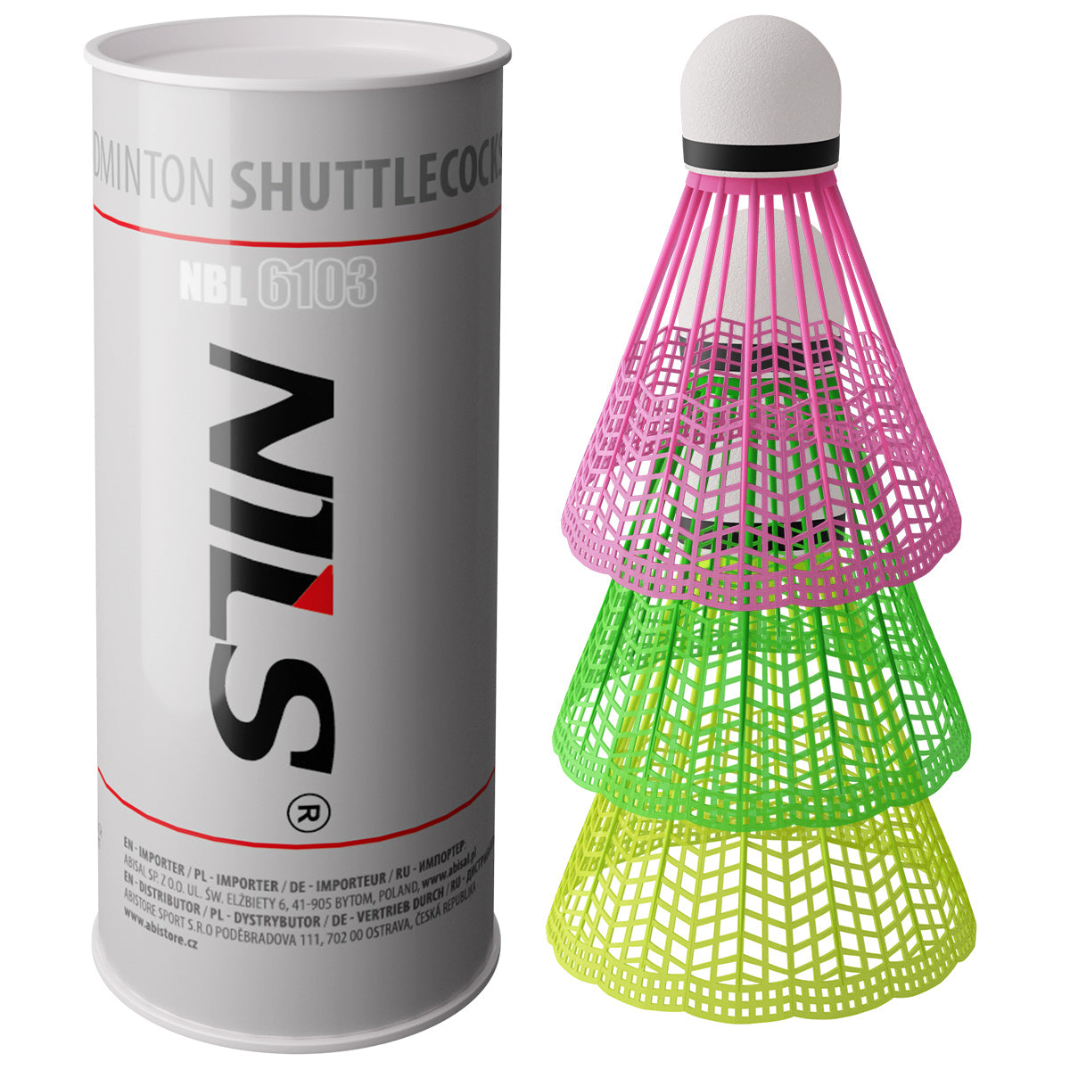 NILS Nylon Shuttles - Multicolor - 3 Stuks - Hoofdafbeelding