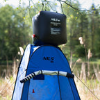 NILS Camp Pop-up Omkleedtent - Blauw - In gebruik