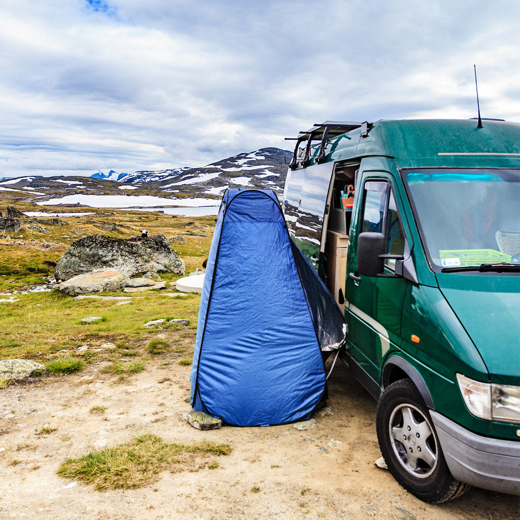 NILS Camp Pop-up Omkleedtent - Blauw - Aanzicht