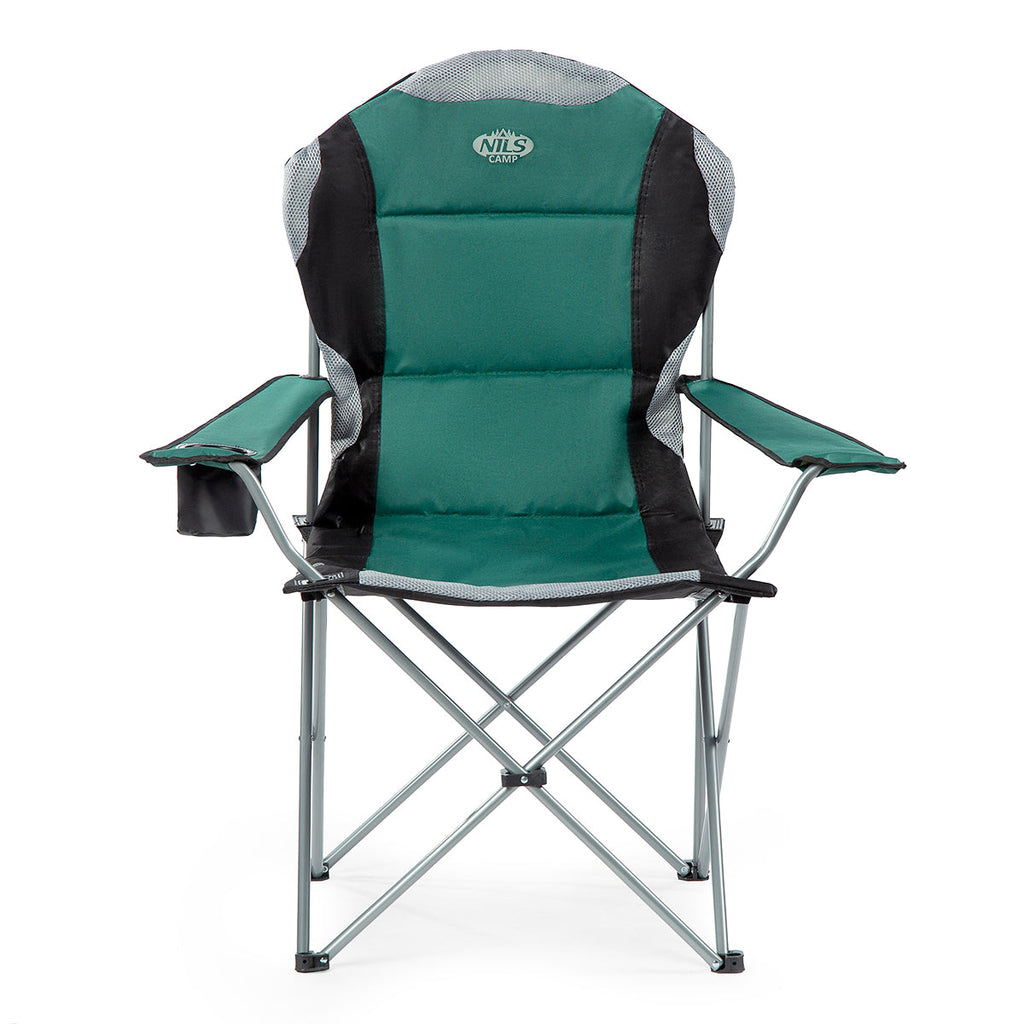 NILS Camp Opvouwbare Campingstoel - Groen - Aanzicht