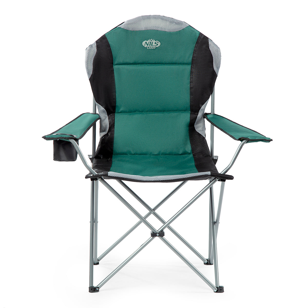 NILS Camp Opvouwbare Campingstoel - Groen - Aanzicht