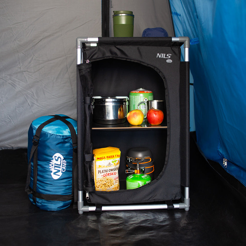 NILS Camp Campingkast - Zwart - Aanzicht