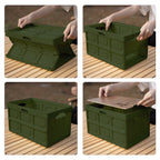 NILS Camp Opvouwbare Campingbox - 2-in-1 Tafelfunctie - Groen - In gebruik