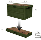 NILS Camp Opvouwbare Campingbox - 2-in-1 Tafelfunctie - Groen - Detail