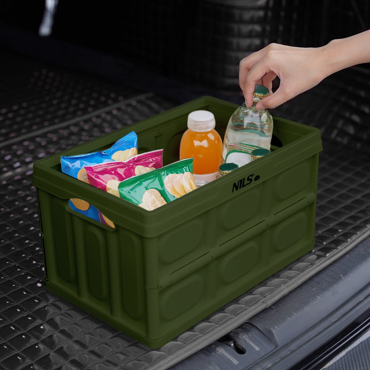NILS Camp Opvouwbare Campingbox - 2-in-1 Tafelfunctie - Groen - Afbeelding 6