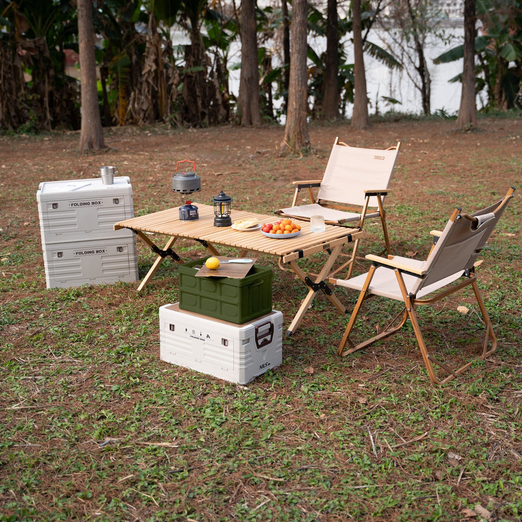 NILS Camp Opvouwbare Campingbox - 2-in-1 Tafelfunctie - Groen - Afbeelding 8