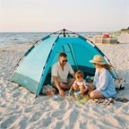 NILS Pop-up Strandtent - Blauw - Aanzicht