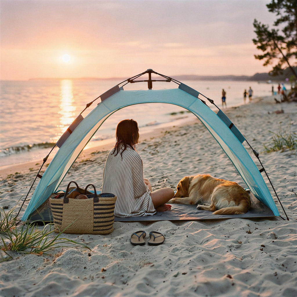 NILS Pop-up Strandtent - Blauw - Detail