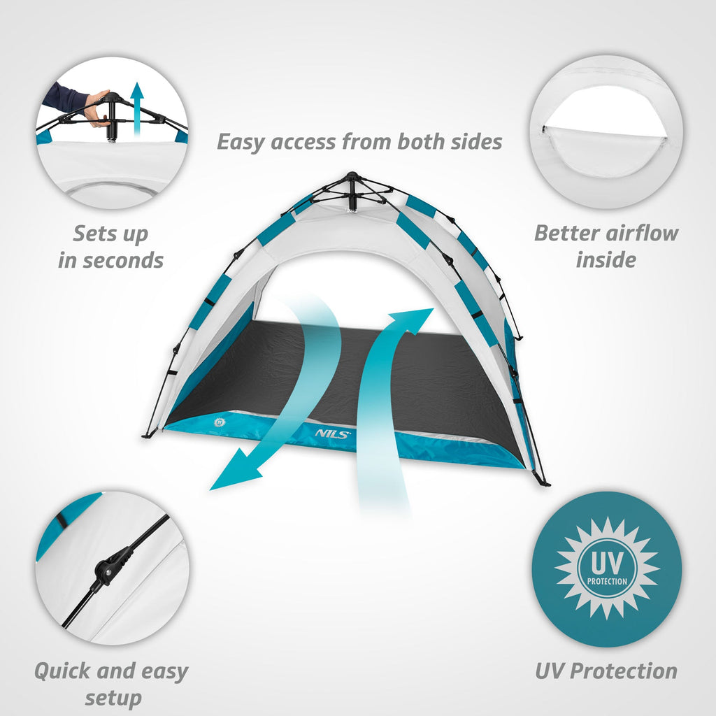 NILS Pop-up Strandtent - Grijs - Afbeelding 5