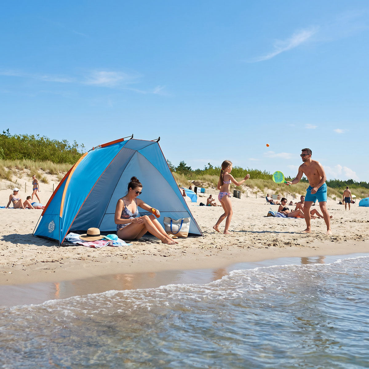 NILS Camp Strandtent - Blauw - Aanzicht