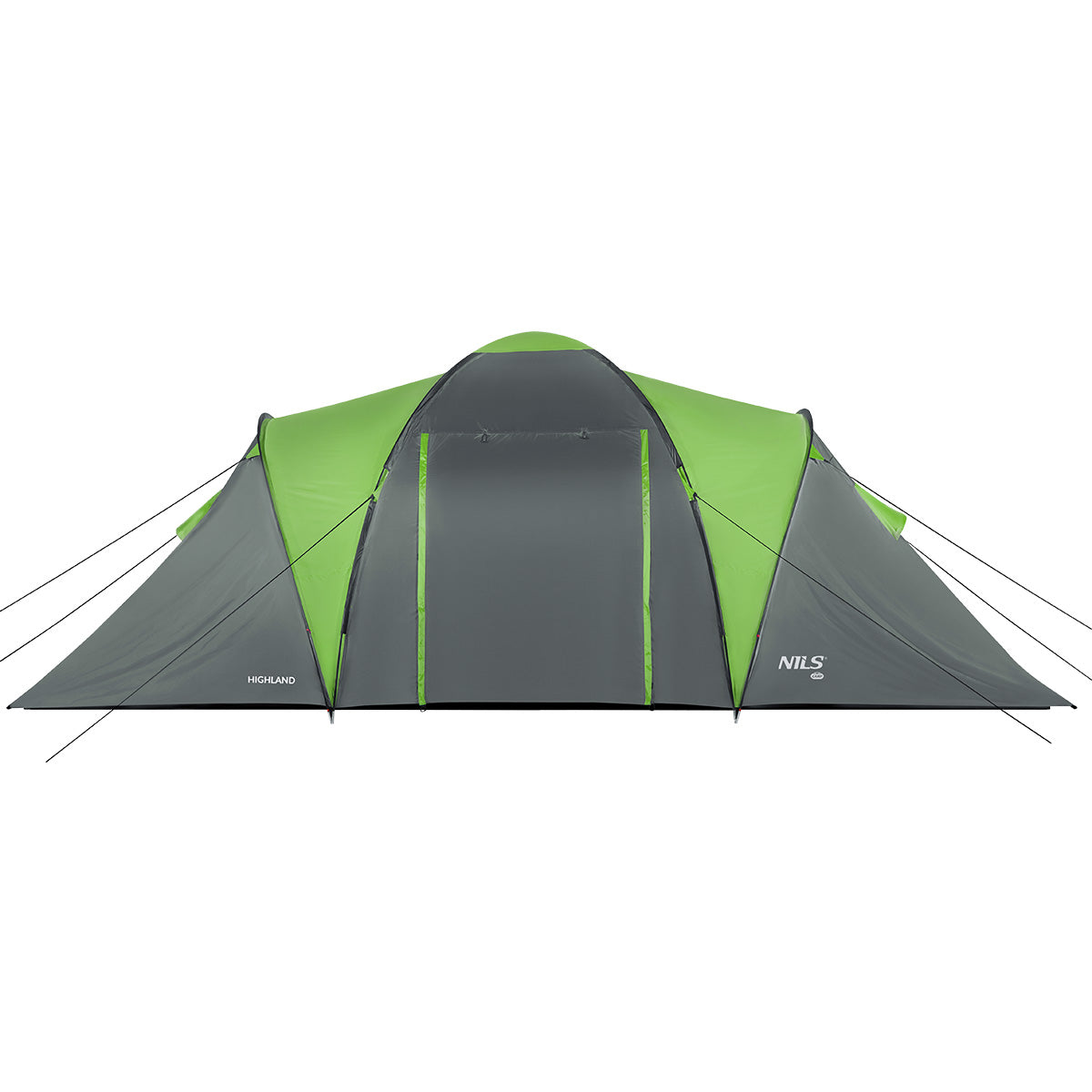 NILS Camp Highland Campingtent - Grijs/Groen - Hoofdafbeelding