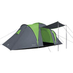 NILS Camp Highland Campingtent - Grijs/Groen - In gebruik