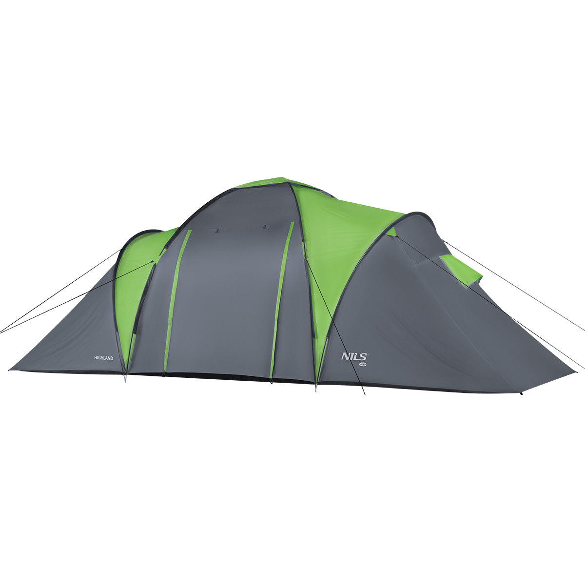 NILS Camp Highland Campingtent - Grijs/Groen - Afbeelding 6