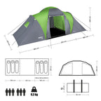NILS Camp Highland Campingtent - Grijs/Groen - Detail