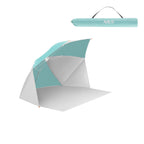 NILS Pop-up 2-in-1 Strandparasol en Windscherm - Mintblauw/Grijs - Hoofdafbeelding