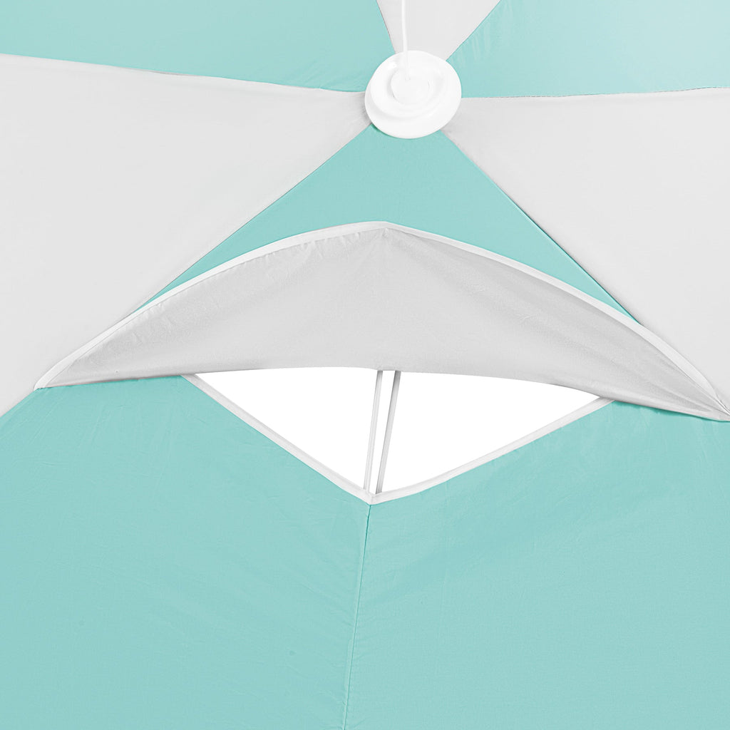 NILS Pop-up 2-in-1 Strandparasol en Windscherm - Mintblauw/Grijs - Afbeelding 10
