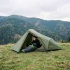 NILS Camp Ultra Light Slaapzak - 710 gr - Zwart/Groen - Aanzicht