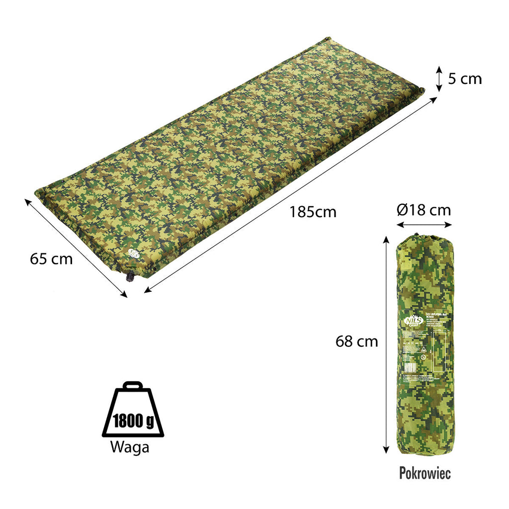 NILS Camp Zelfopblazende Slaapmat - Camo - Detail