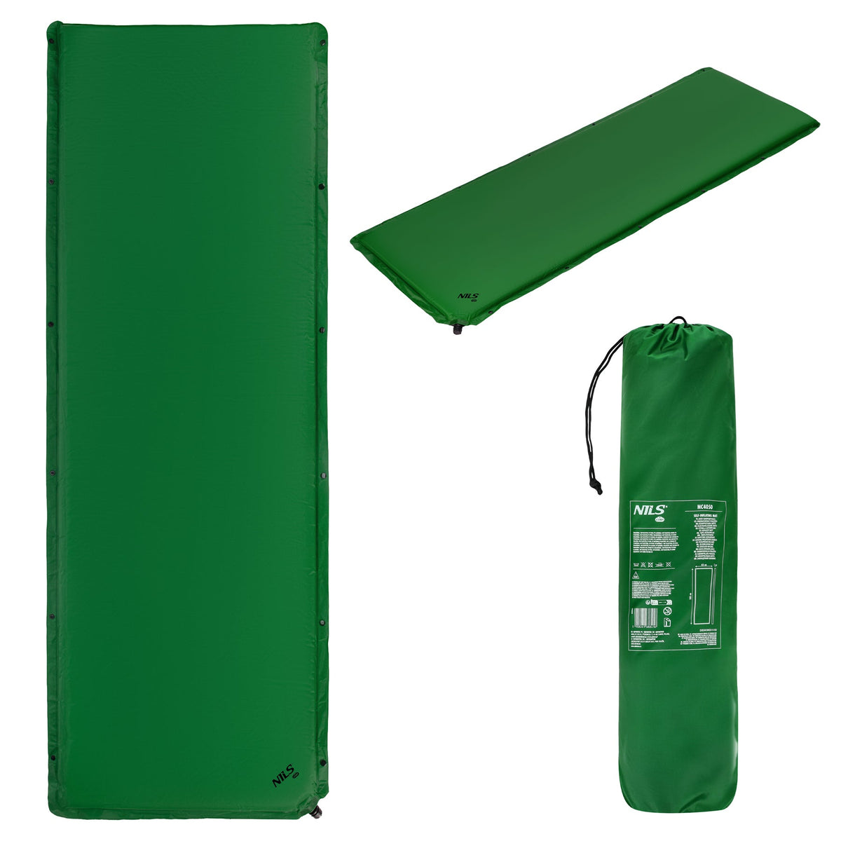 NILS Camp Zelfopblazende Slaapmat - Groen - Afbeelding 7