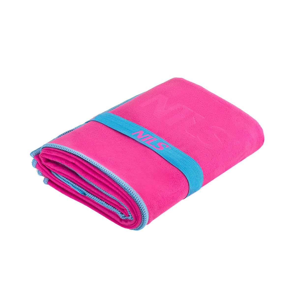 NILS Microvezel Handdoek - Roze/Blauw - 140 x 70 cm - Afbeelding 7