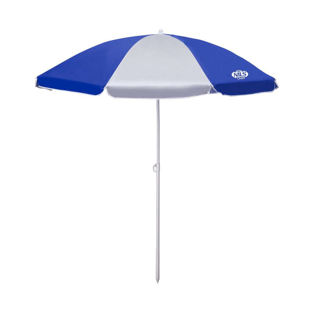 NILS Camp Strandparasol - 180 cm - Blauw/Grijs - Hoofdafbeelding