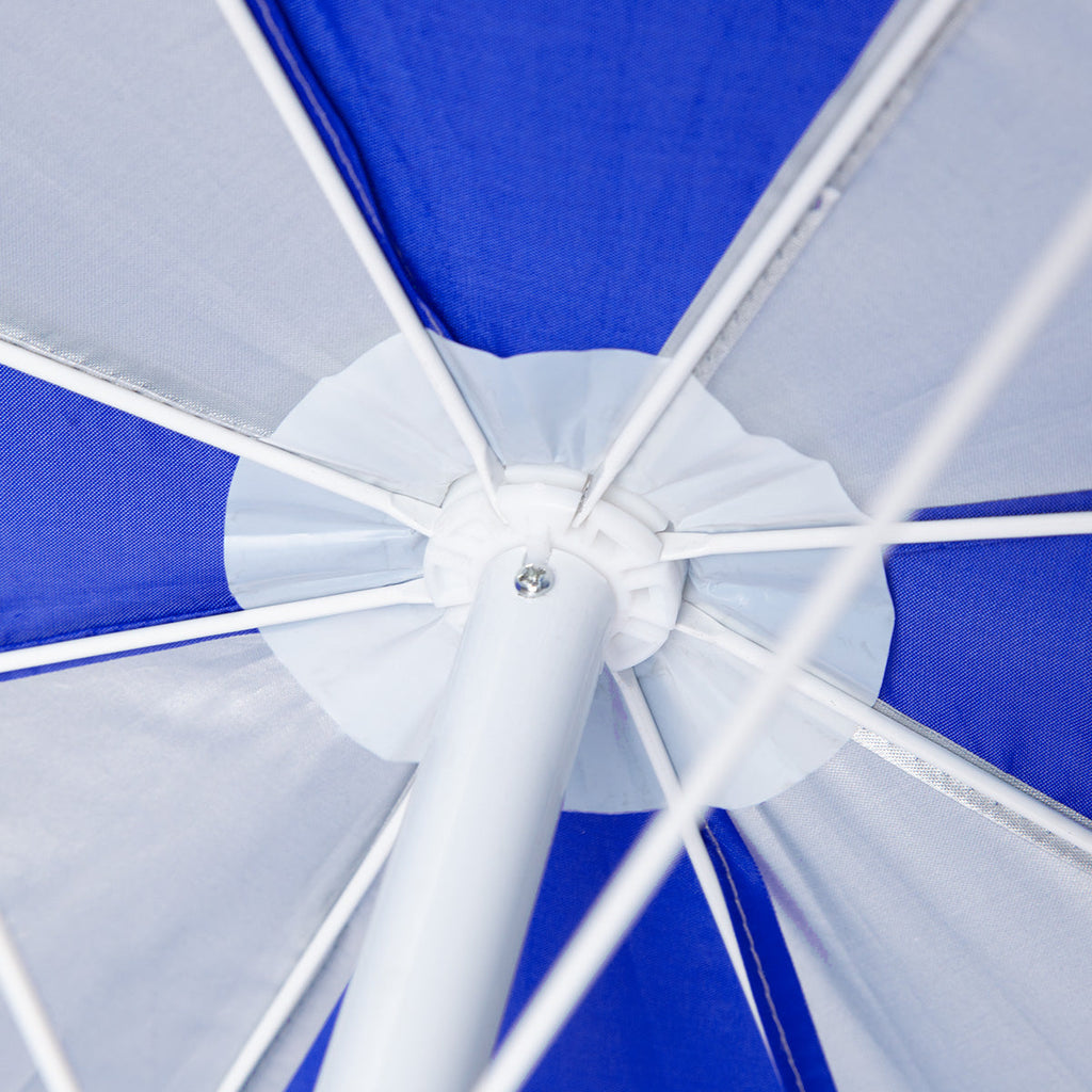 NILS Camp Strandparasol - 180 cm - Blauw/Grijs - Afbeelding 6