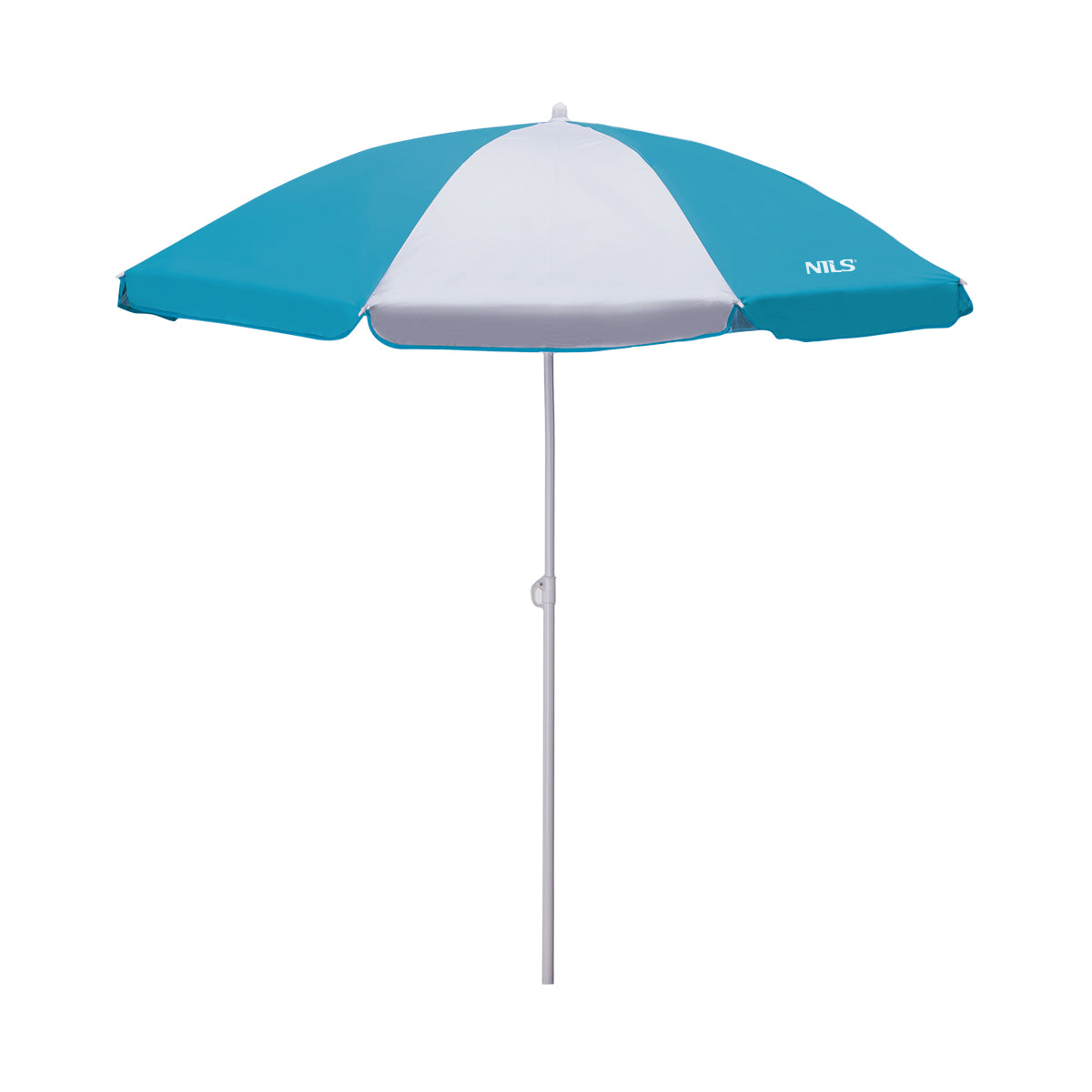 NILS Camp Strandparasol - 180 cm - Turquoise/Grijs - Hoofdafbeelding