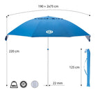 NILS Camp Strandparasol - 220 cm - Blauw - Afbeelding 6