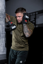 Gorilla Wear Berea MMA Handschoenen (Zonder Duim) - Zwart/Wit - Afbeelding 8