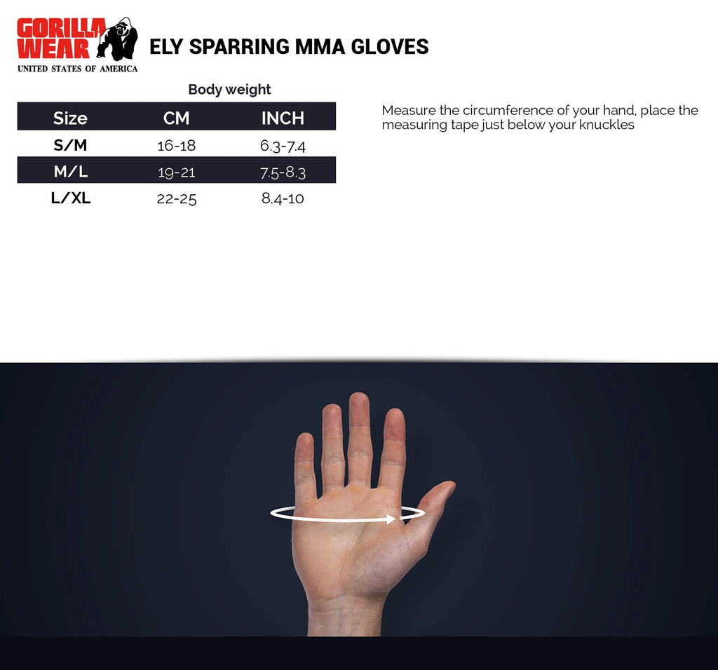 Gorilla Wear Ely MMA Bokshandschoenen - Zwart/Wit - Afbeelding 13