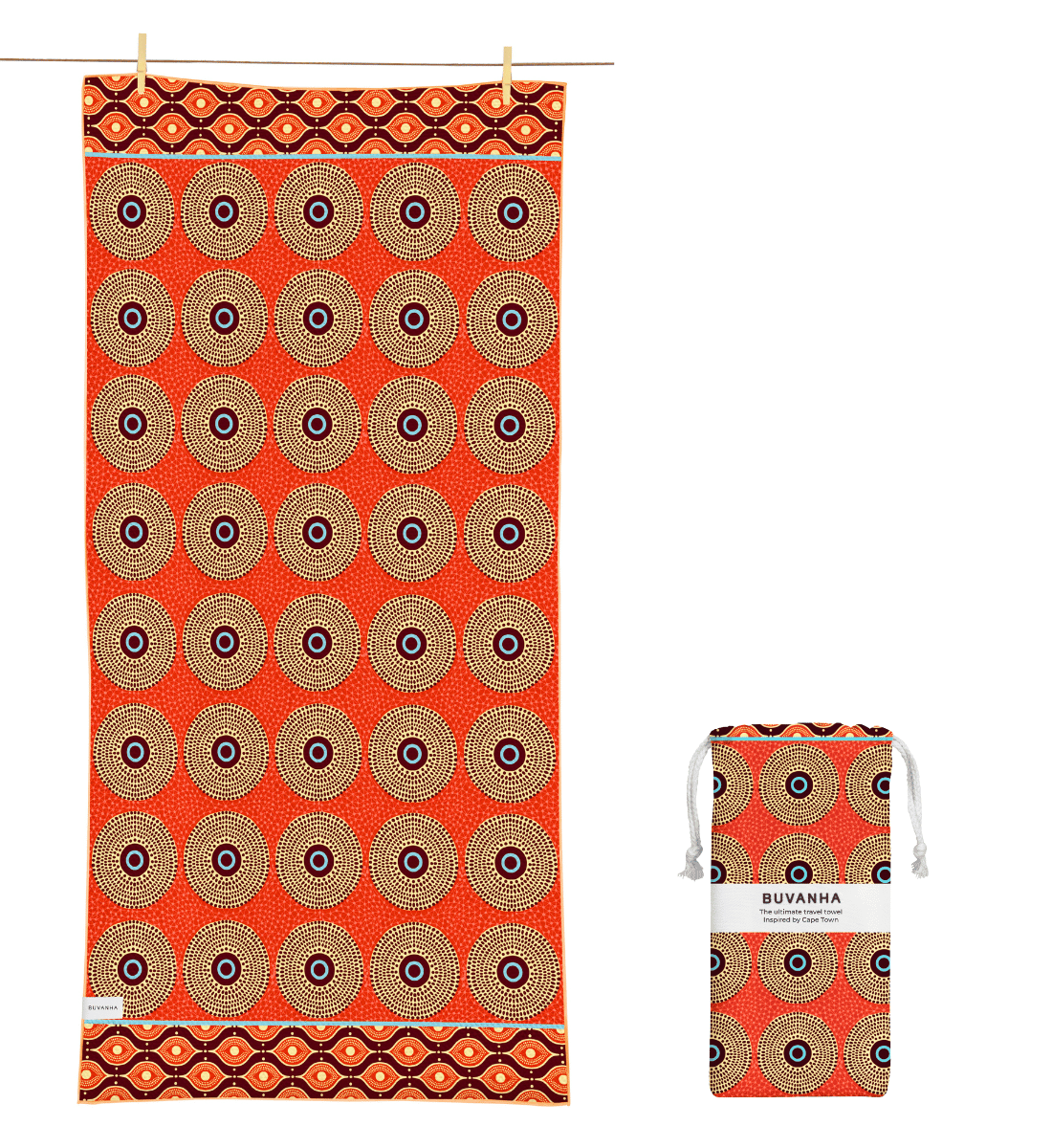 Buvanha Reishanddoek Cape Town - 200 x 90 cm - Hoofdafbeelding