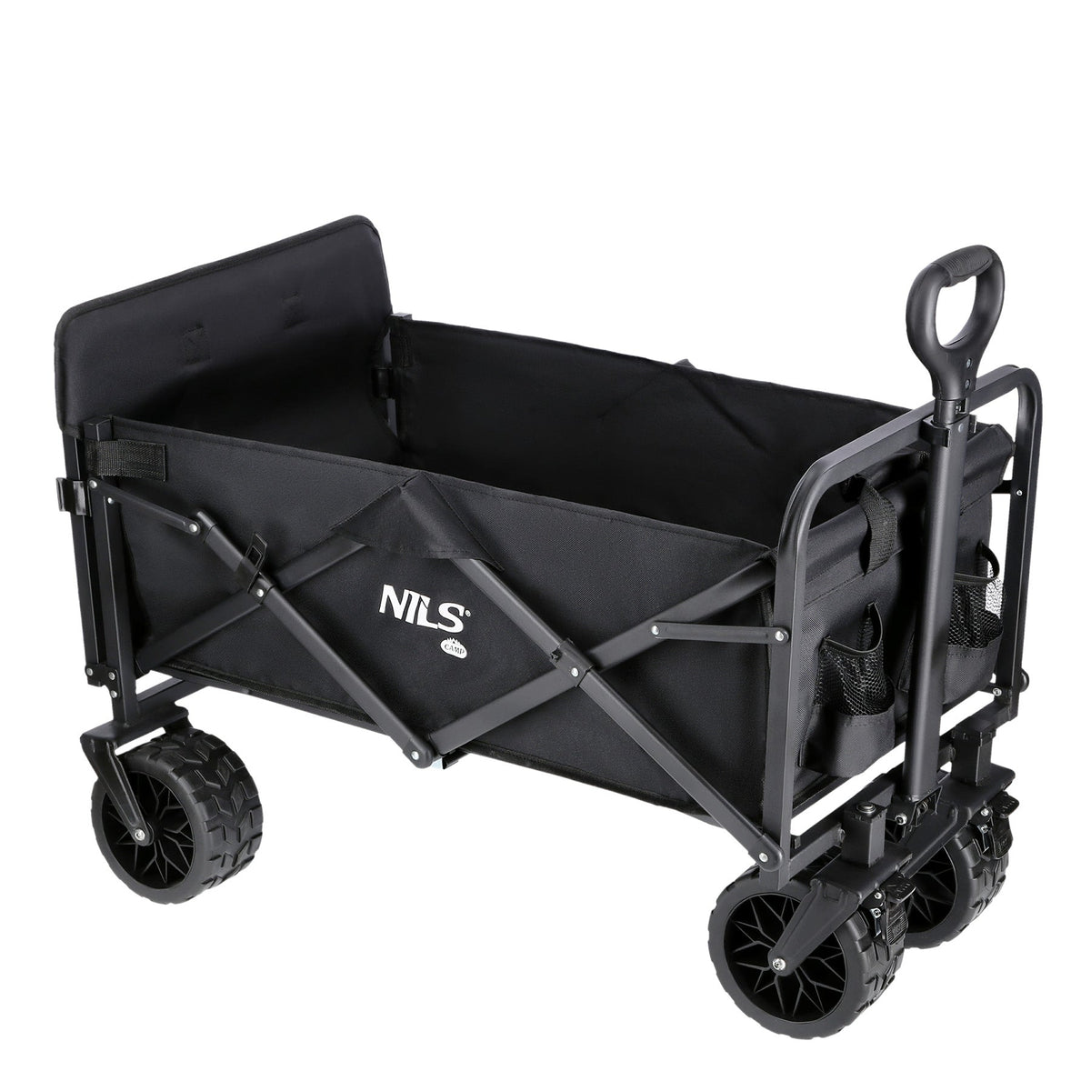 NILS Camp Opvouwbare Bolderkar - Zwart - 160L - Hoofdafbeelding