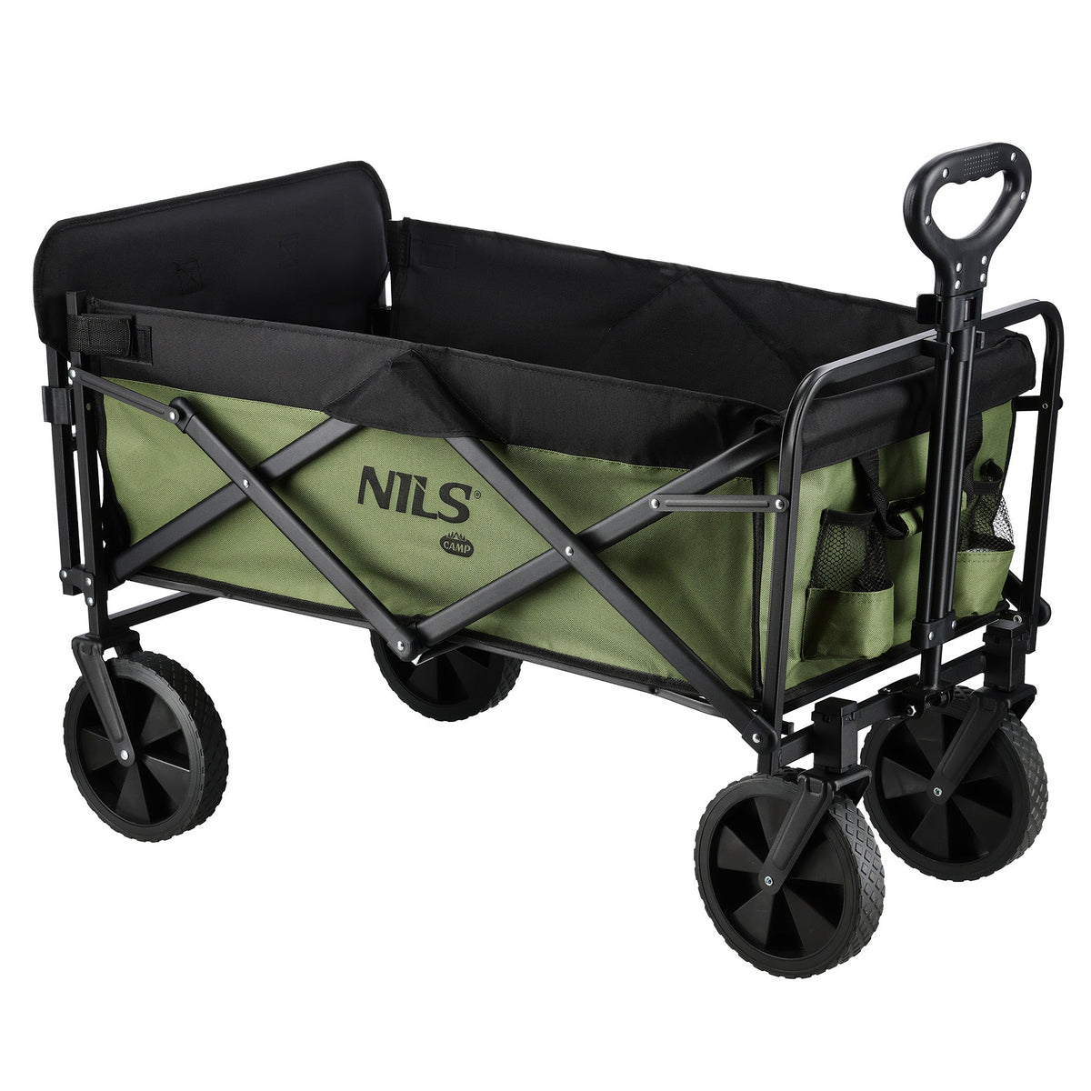 NILS Camp Opvouwbare Bolderkar - Groen - 150L - Hoofdafbeelding