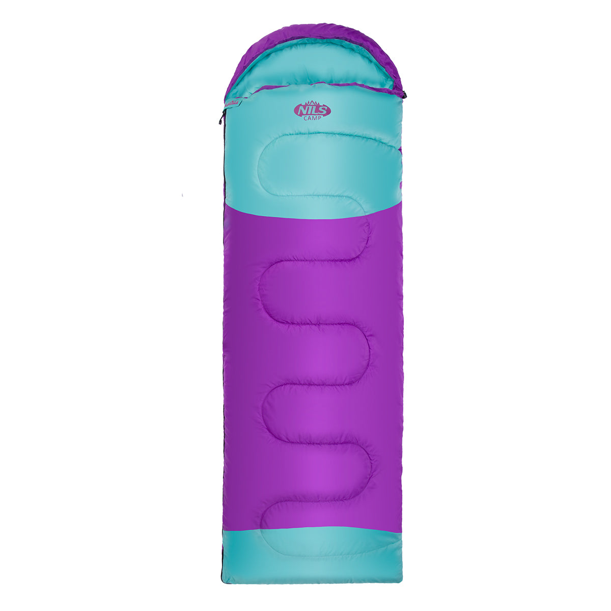 NILS Camp Slaapzak - Paars/Turquoise - Maat M - Hoofdafbeelding